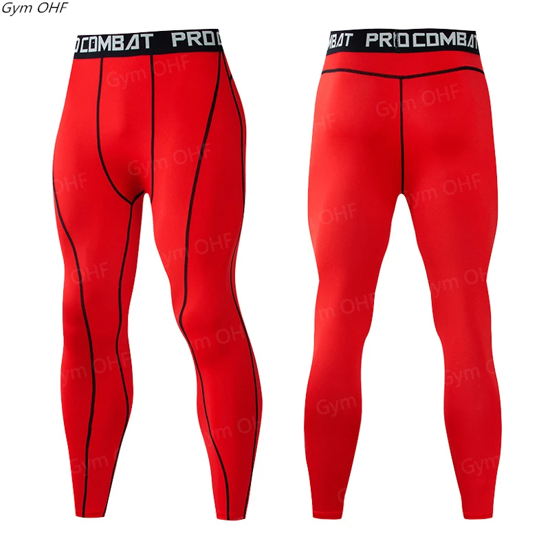 Rashguard Men's Compression Tight Pants Fitness Sport Running Leggings Men Anime Guts Gym Athletic Quick Dry Trousers Men