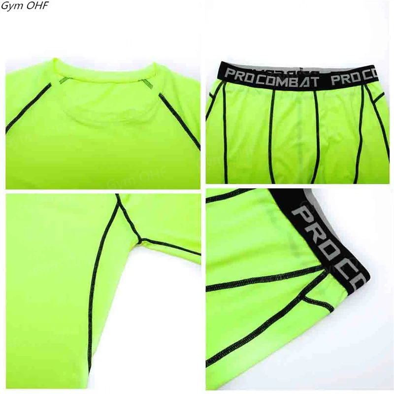 Rashguard Men's Compression Tight Pants Fitness Sport Running Leggings Men Anime Guts Gym Athletic Quick Dry Trousers Men