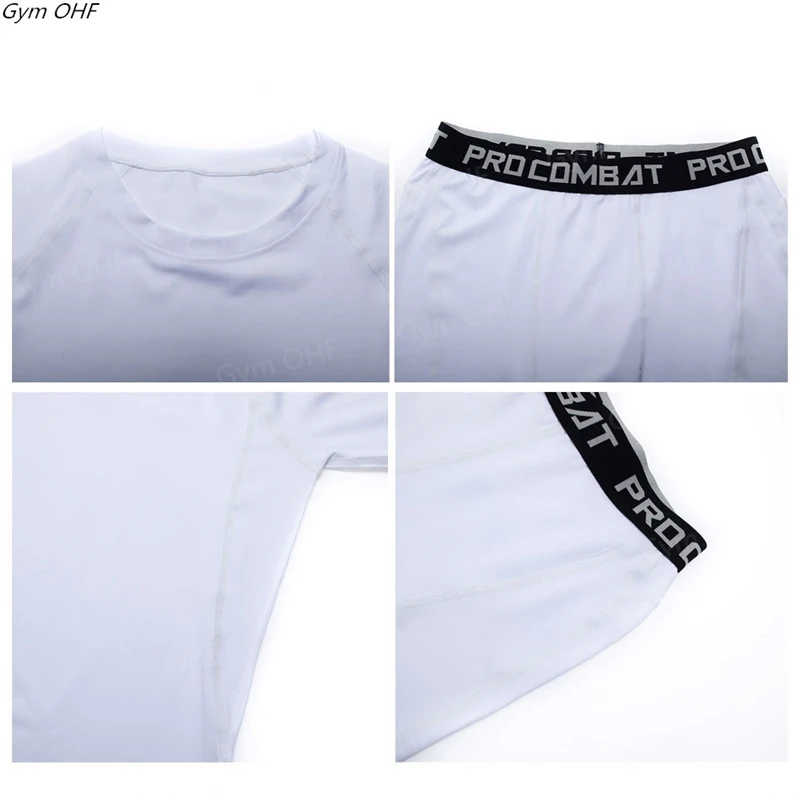 Rashguard Men's Compression Tight Pants Fitness Sport Running Leggings Men Anime Guts Gym Athletic Quick Dry Trousers Men