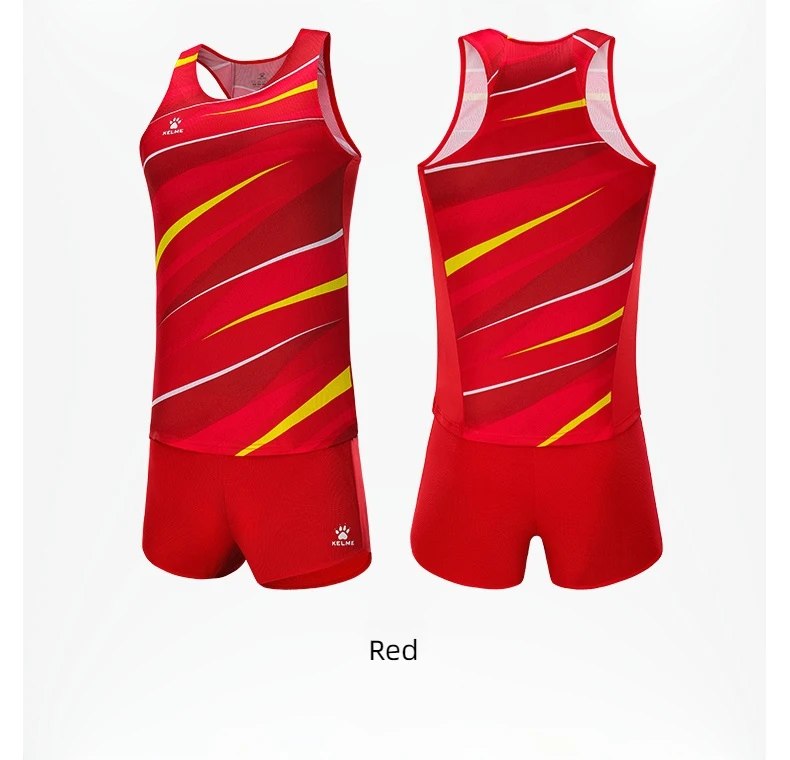 KELME track and field uniforms suits men and women custom made professional competition undershirt sports test sprint training