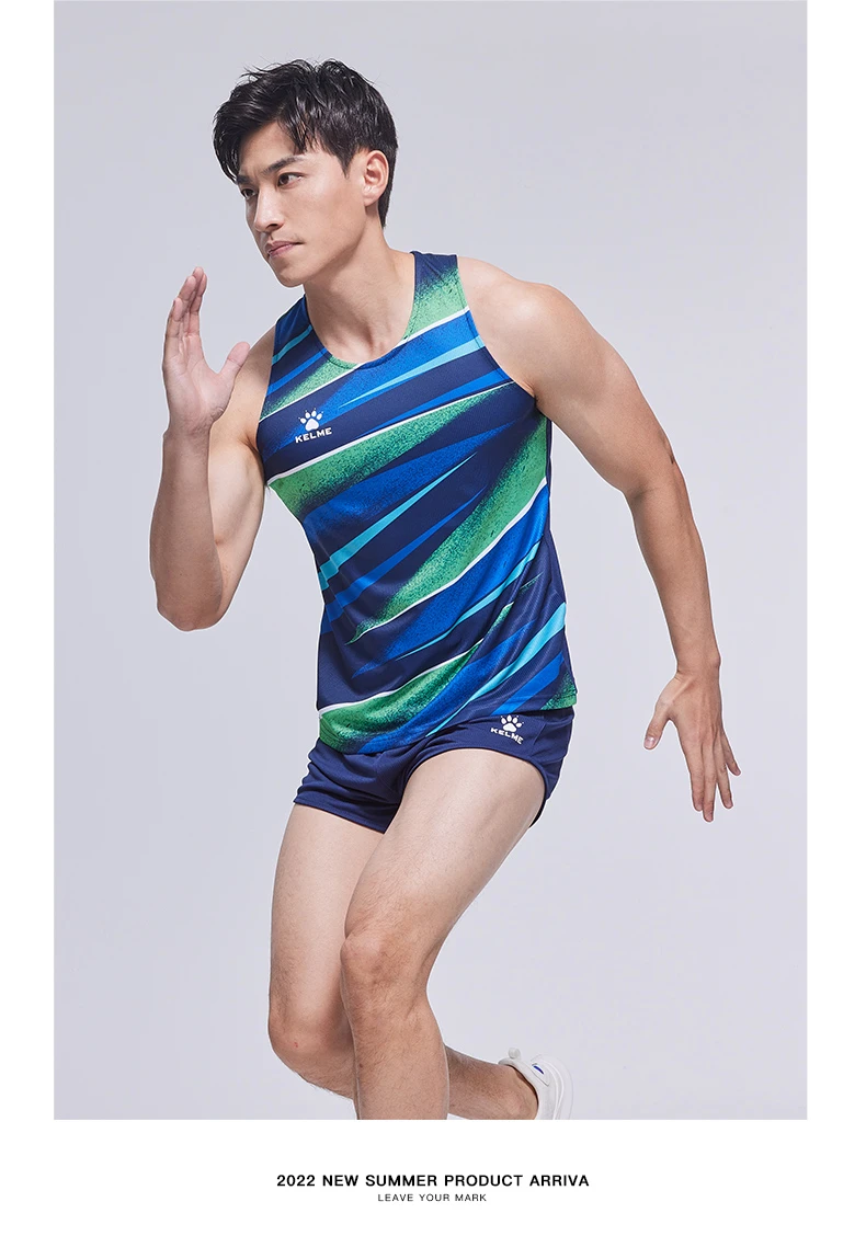 KELME track and field uniforms suits men and women custom made professional competition undershirt sports test sprint training