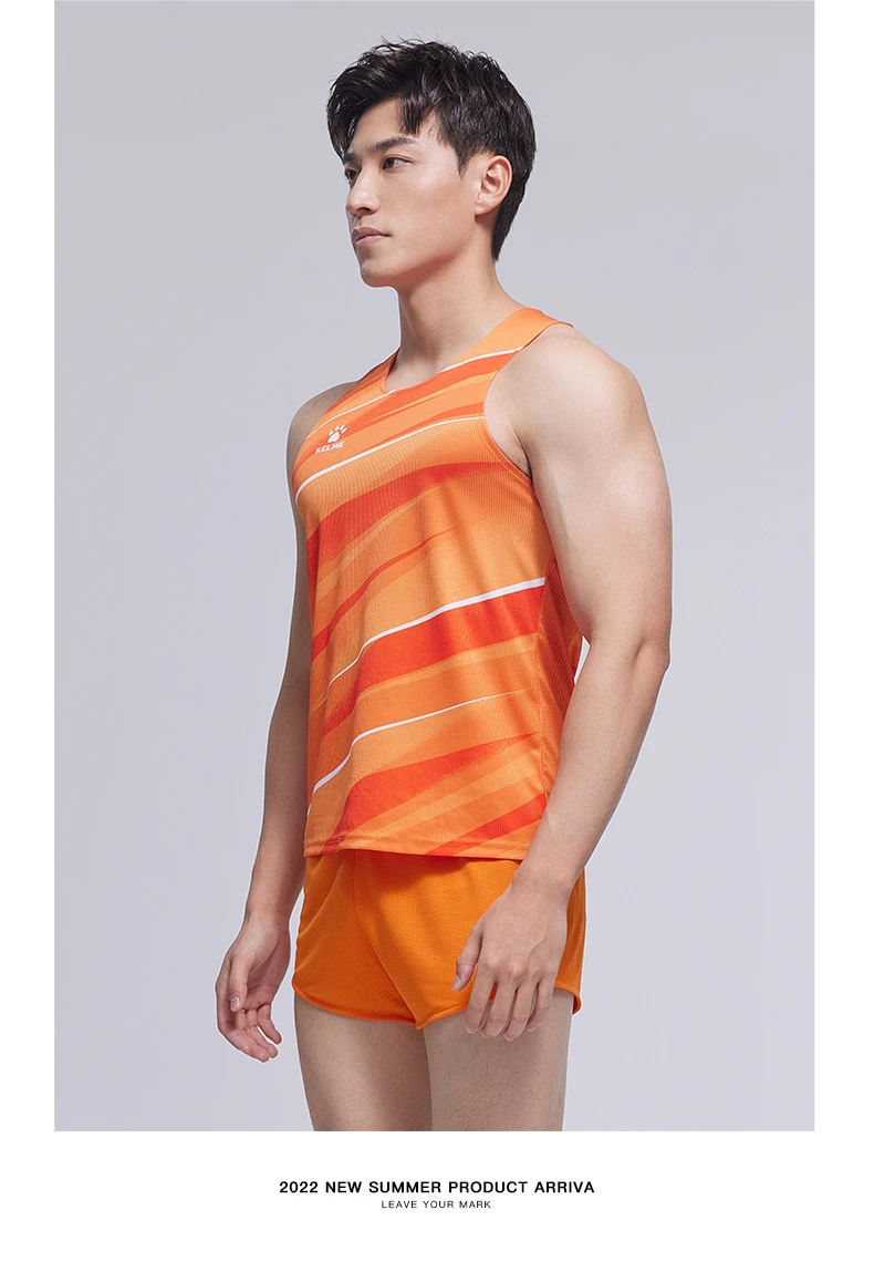 KELME track and field uniforms suits men and women custom made professional competition undershirt sports test sprint training