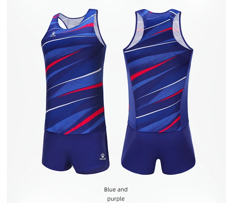 KELME track and field uniforms suits men and women custom made professional competition undershirt sports test sprint training