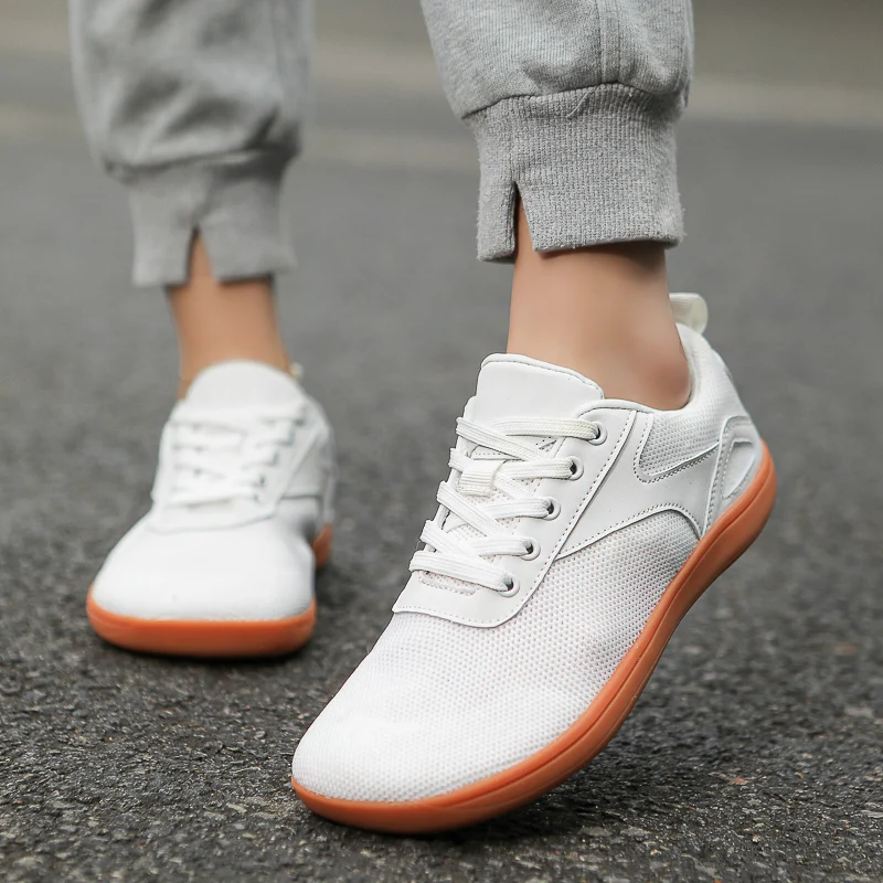 Men's Minimalist Barefoot Sneakers Wide Fit Zero Drop Sole Optimal Relaxation Men's Cross Trainer Barefoot Shoes Wide Toe Box