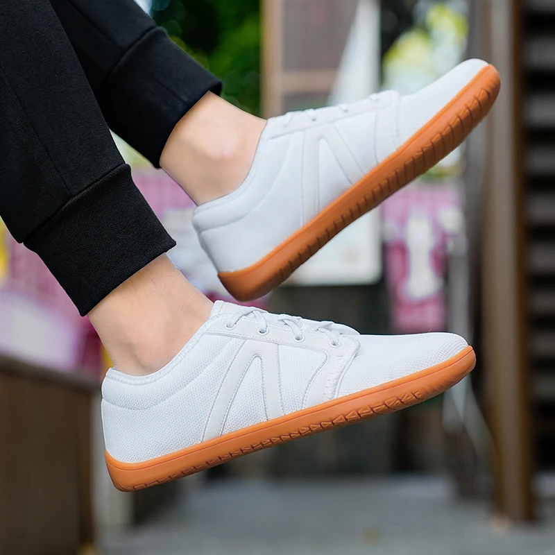 Men's Minimalist Barefoot Sneakers Wide Fit Zero Drop Sole Optimal Relaxation Men's Cross Trainer Barefoot Shoes Wide Toe Box