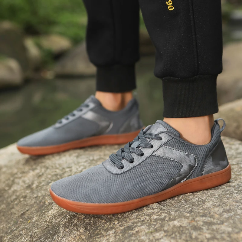 Men's Minimalist Barefoot Sneakers Wide Fit Zero Drop Sole Optimal Relaxation Men's Cross Trainer Barefoot Shoes Wide Toe Box