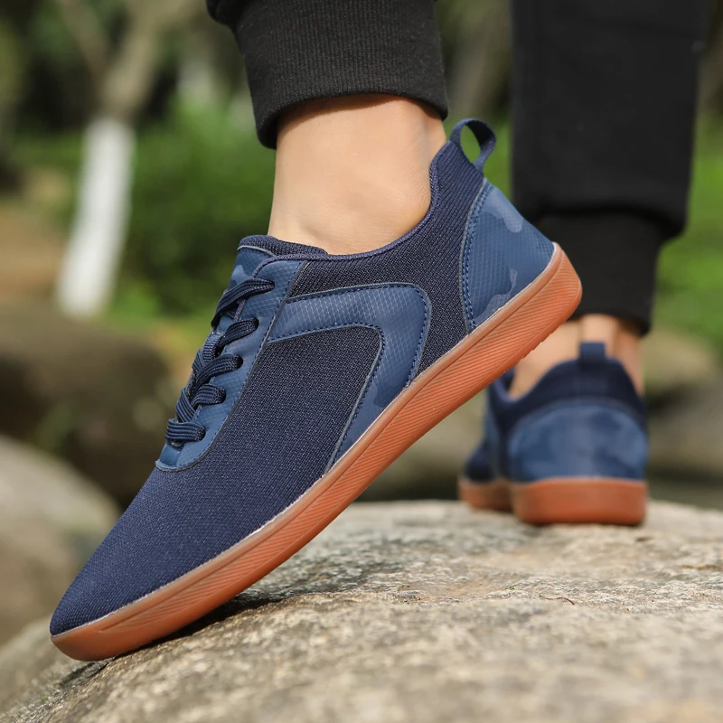 Men's Minimalist Barefoot Sneakers Wide Fit Zero Drop Sole Optimal Relaxation Men's Cross Trainer Barefoot Shoes Wide Toe Box