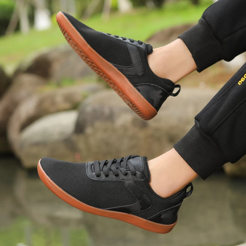 Men's Minimalist Barefoot Sneakers Wide Fit Zero Drop Sole Optimal Relaxation Men's Cross Trainer Barefoot Shoes Wide Toe Box