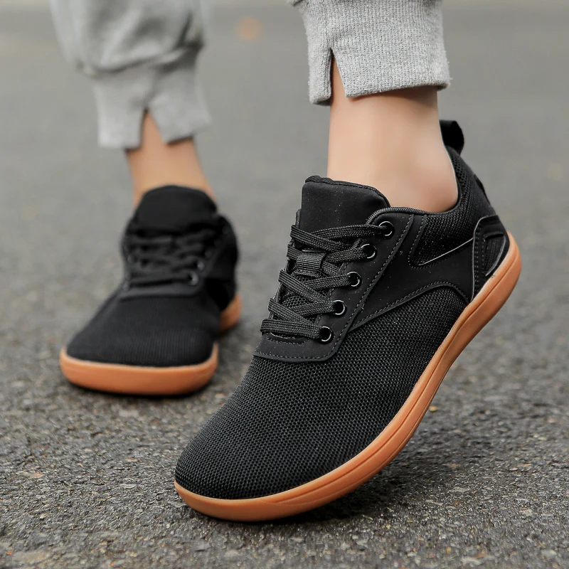 Men's Minimalist Barefoot Sneakers Wide Fit Zero Drop Sole Optimal Relaxation Men's Cross Trainer Barefoot Shoes Wide Toe Box