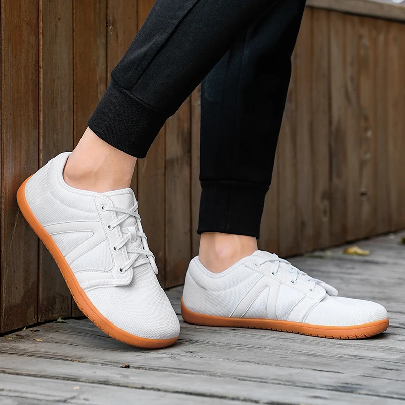 Men's Minimalist Barefoot Sneakers Wide Fit Zero Drop Sole Optimal Relaxation Men's Cross Trainer Barefoot Shoes Wide Toe Box
