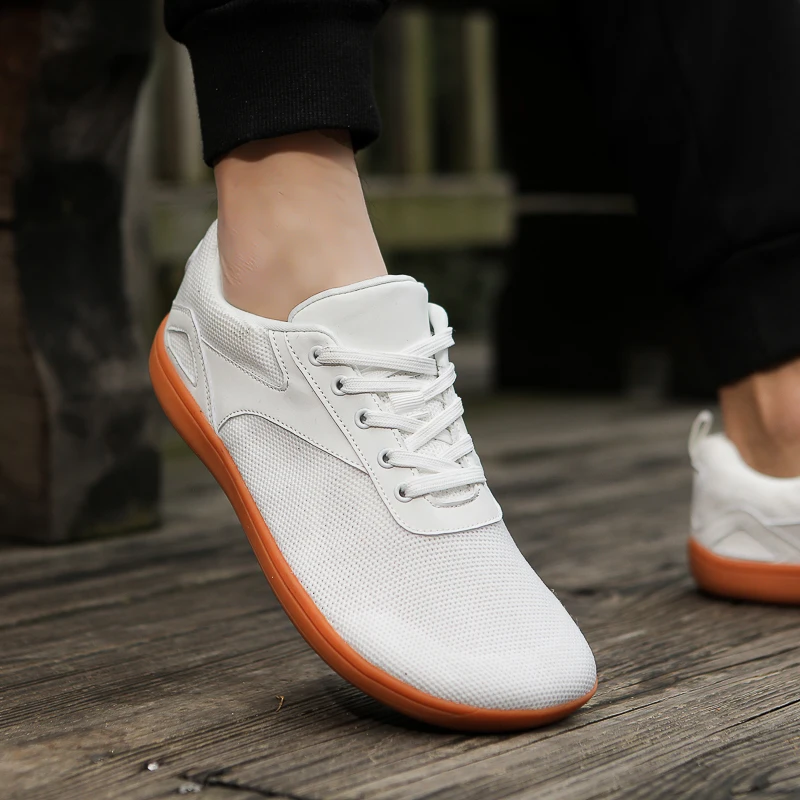 Men's Minimalist Barefoot Sneakers Wide Fit Zero Drop Sole Optimal Relaxation Men's Cross Trainer Barefoot Shoes Wide Toe Box