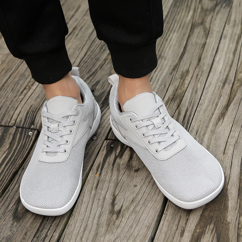 Men's Minimalist Barefoot Sneakers Wide Fit Zero Drop Sole Optimal Relaxation Men's Cross Trainer Barefoot Shoes Wide Toe Box
