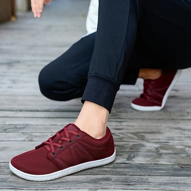 Men's Minimalist Barefoot Sneakers Wide Fit Zero Drop Sole Optimal Relaxation Men's Cross Trainer Barefoot Shoes Wide Toe Box