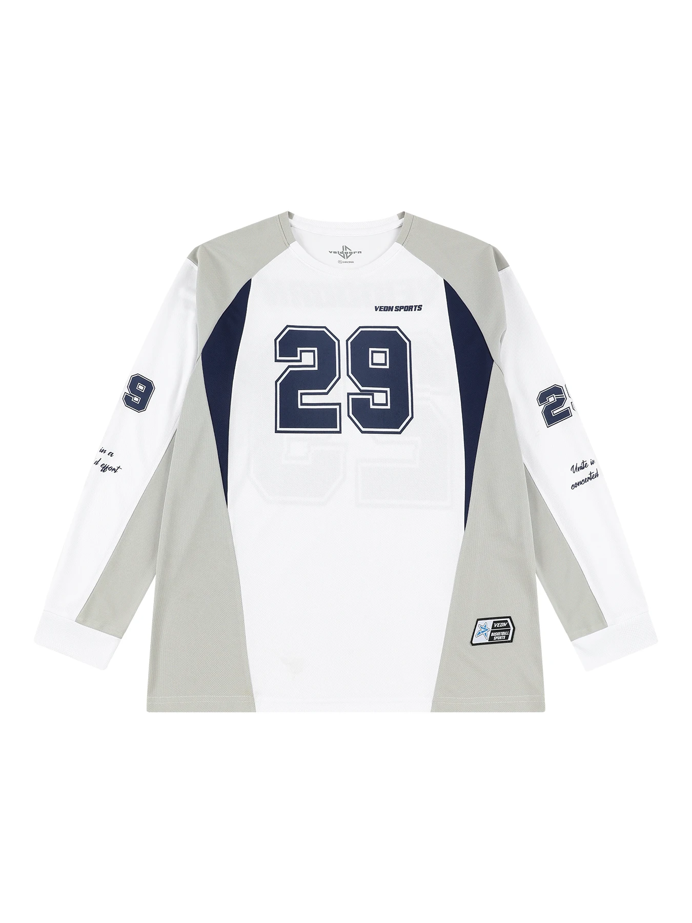 Veidoorn Number 29 Sport Tees for Men 100% Polyester Quick Dry Long Sleeve T Shirt Round Neck Football Jersey