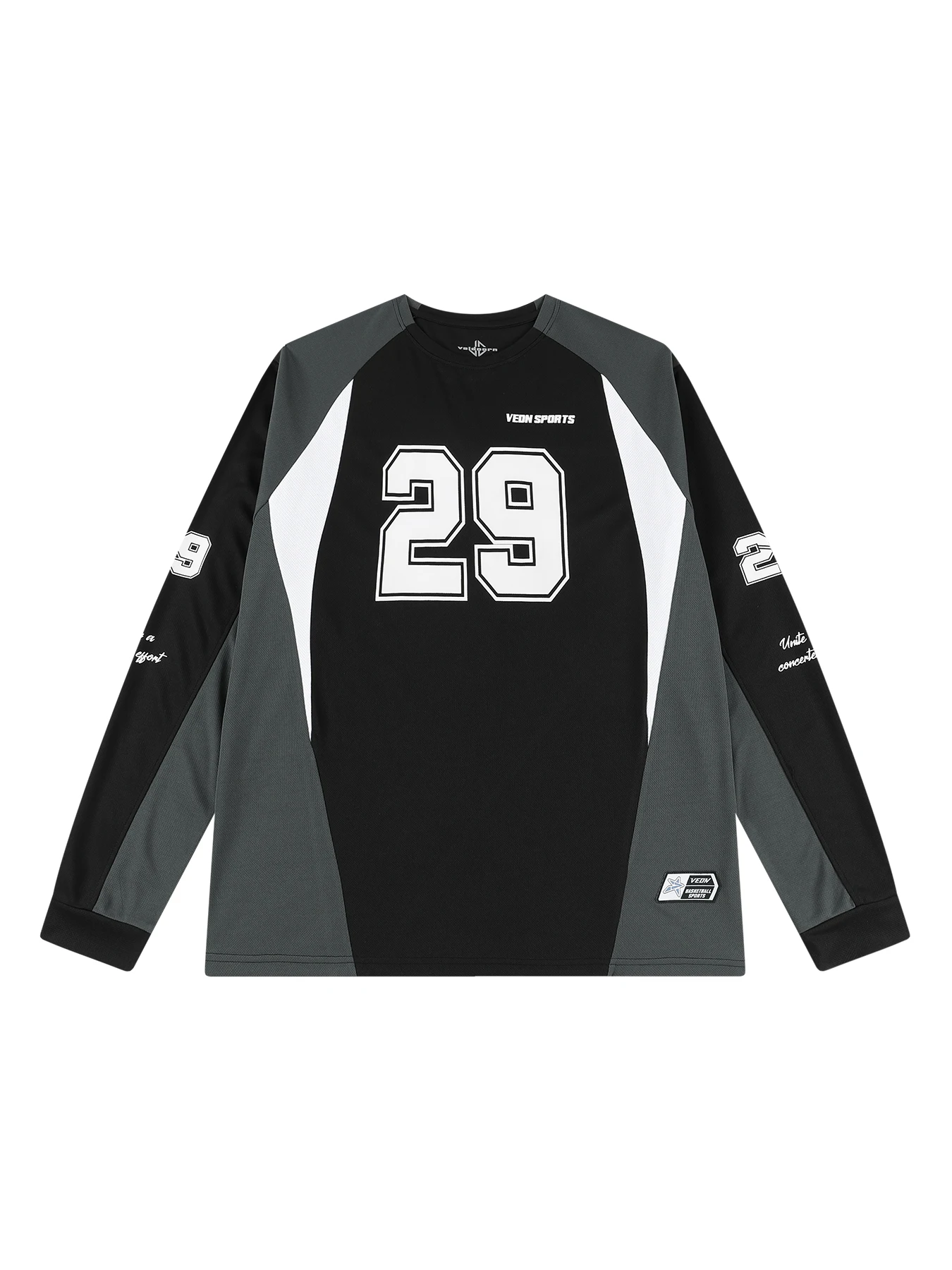 Veidoorn Number 29 Sport Tees for Men 100% Polyester Quick Dry Long Sleeve T Shirt Round Neck Football Jersey