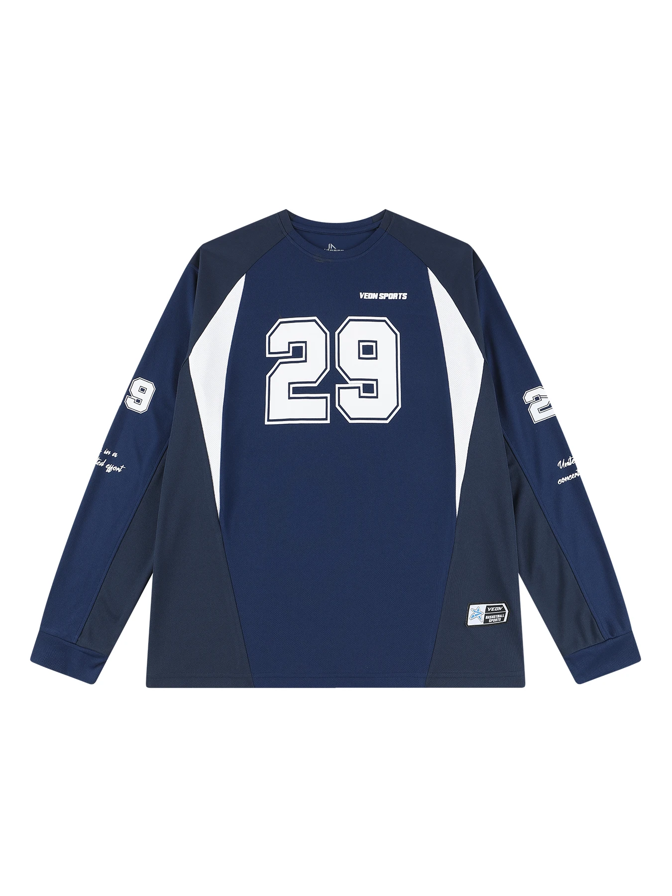 Veidoorn Number 29 Sport Tees for Men 100% Polyester Quick Dry Long Sleeve T Shirt Round Neck Football Jersey