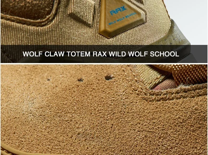 RAX Men Hiking Shoes Mid-top Waterproof Outdoor Sneaker Men Leather Trekking Boots Trail Camping Climbing Hunting Sneakers Women
