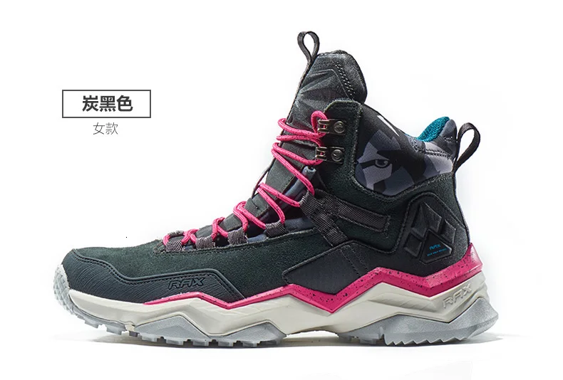 RAX Men Hiking Shoes Mid-top Waterproof Outdoor Sneaker Men Leather Trekking Boots Trail Camping Climbing Hunting Sneakers Women