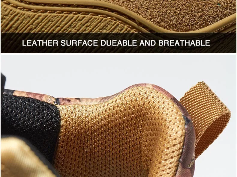 RAX Men Hiking Shoes Mid-top Waterproof Outdoor Sneaker Men Leather Trekking Boots Trail Camping Climbing Hunting Sneakers Women