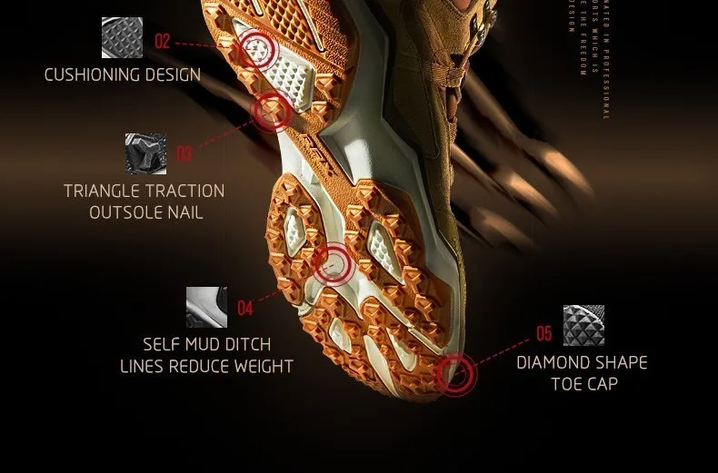 RAX Men Hiking Shoes Mid-top Waterproof Outdoor Sneaker Men Leather Trekking Boots Trail Camping Climbing Hunting Sneakers Women