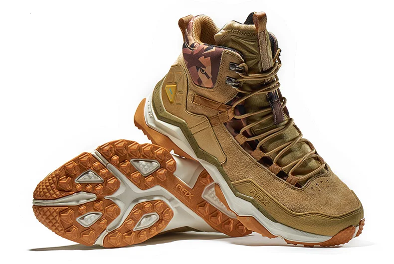 RAX Men Hiking Shoes Mid-top Waterproof Outdoor Sneaker Men Leather Trekking Boots Trail Camping Climbing Hunting Sneakers Women