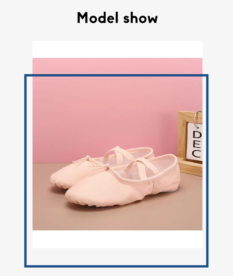 Flat Girls Ballet Shoes Canvas Black Pink Soft Ballet Belly Gym Yoga Practise Dance Shoes Kids Woman Dance Slippers