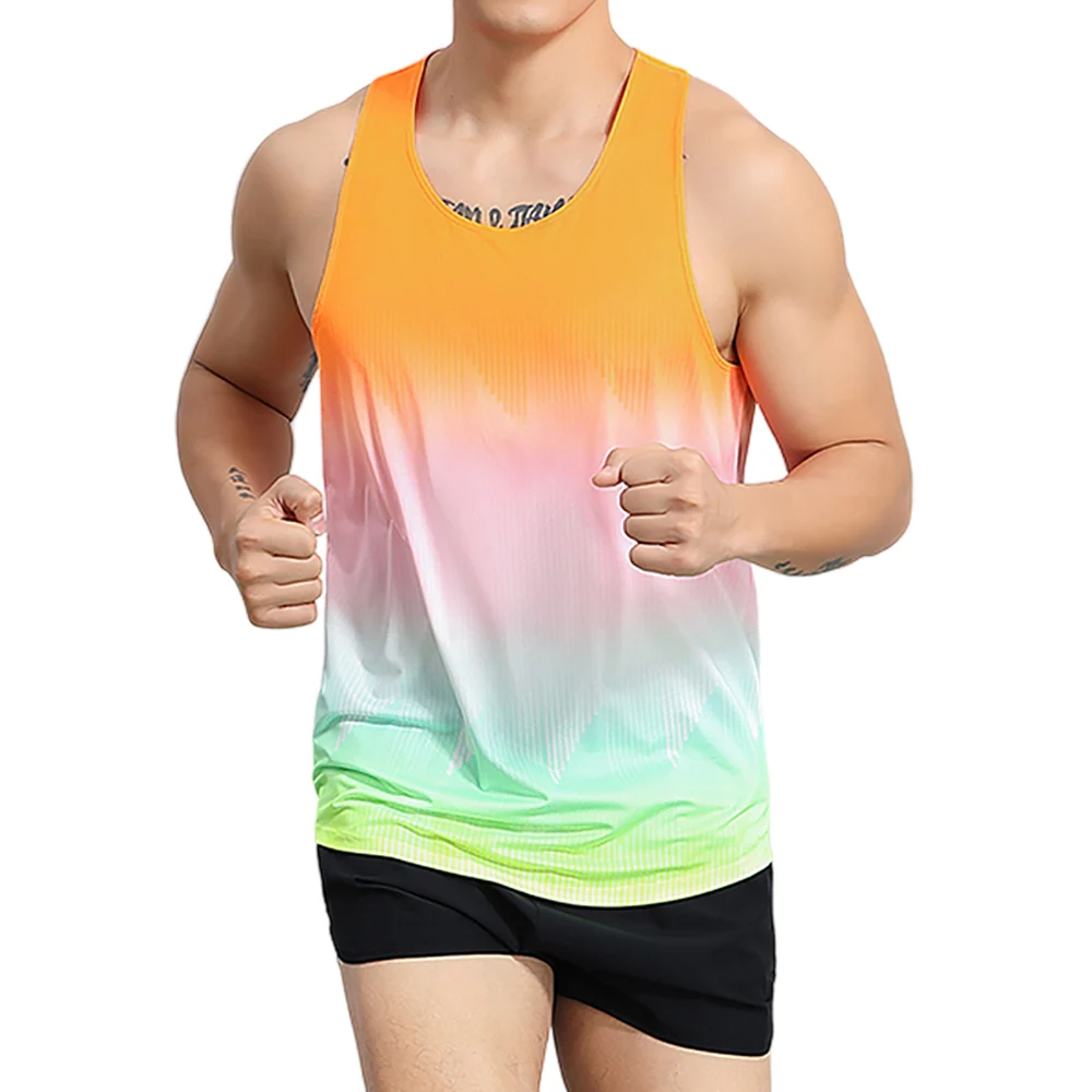 Men Run Vest Tank Top Speed Fitness Running Shirt Sleeveless Singlet