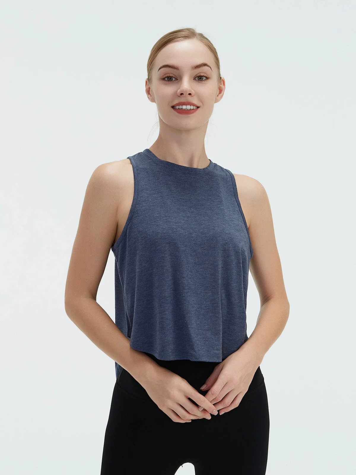 Summer Sexy Crop Top Sport Fitness Yoga Tank Top for Women Quick Dry Solid Color Running Top Gym Workout Sport Shirt S-XXL