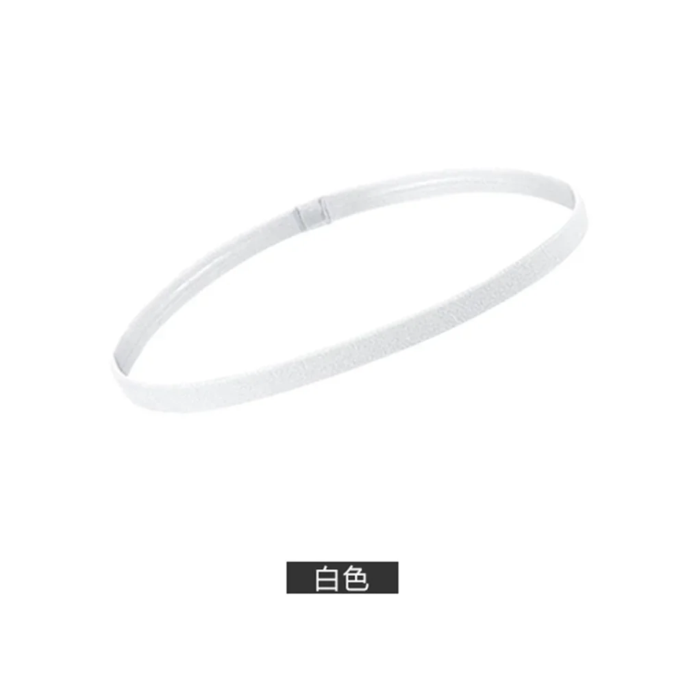 1PCs Simple unisex sports hairband non-slip silicone strip sweat guide elastic headbands yoga running fitness hair accessories