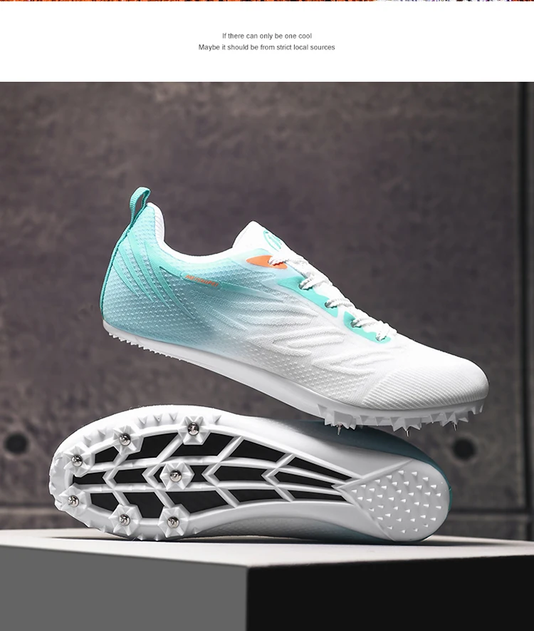 Men Women Track Field Events Cleats Sprint Shoes Athlete Short Spikes Running Sneakers Training Racing Sport Shoes Size 34-44