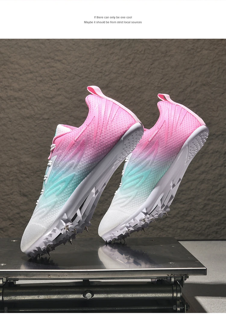 Men Women Track Field Events Cleats Sprint Shoes Athlete Short Spikes Running Sneakers Training Racing Sport Shoes Size 34-44