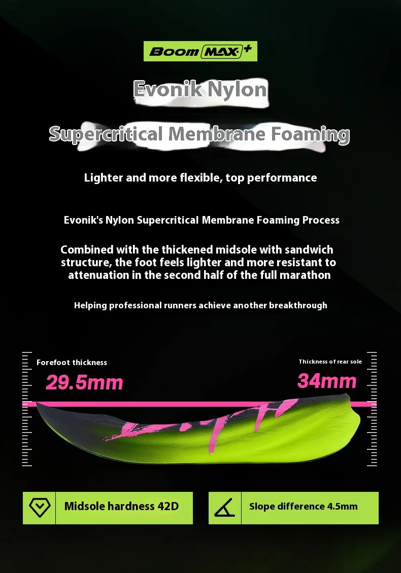 BMAI 3.0Turbo 42KM Marathon Running Shoes Cushioning Men's Sports Shoes for Men Breathable Trainers Luxury Designer Man Sneakers