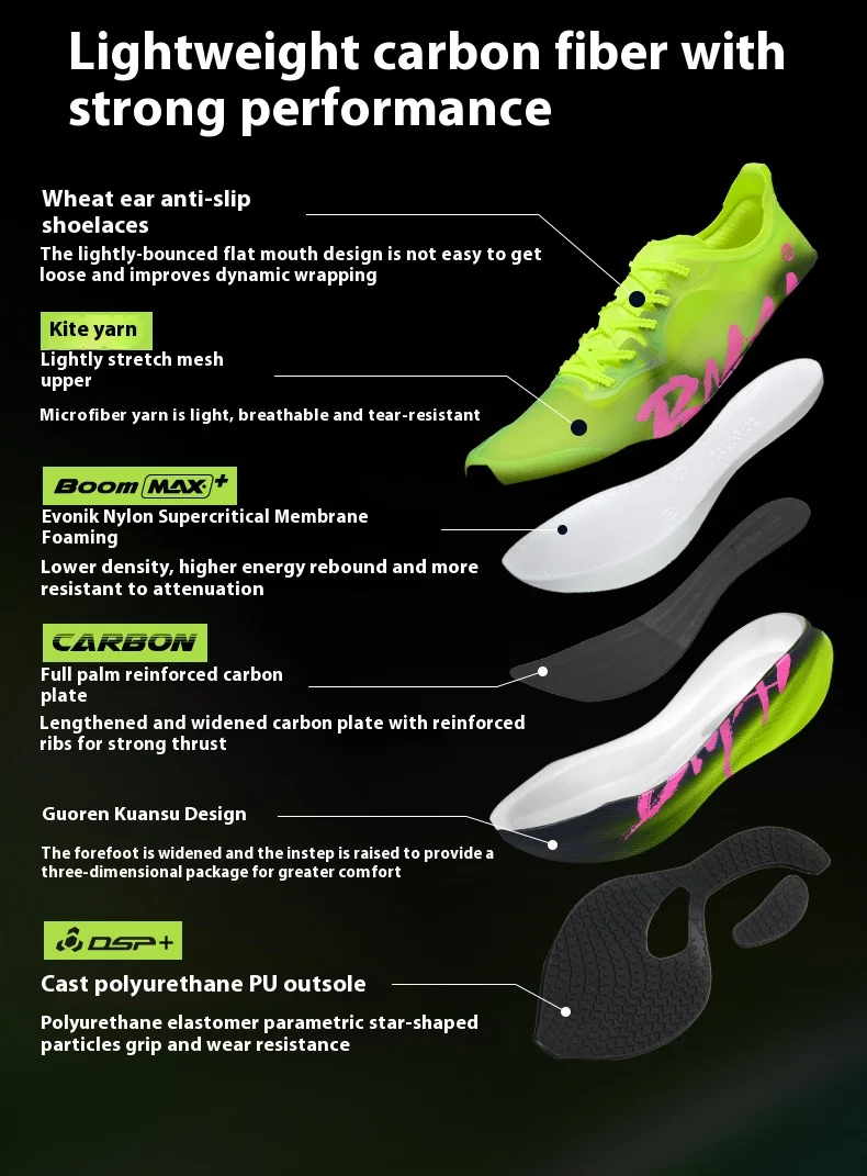 BMAI 3.0Turbo 42KM Marathon Running Shoes Cushioning Men's Sports Shoes for Men Breathable Trainers Luxury Designer Man Sneakers
