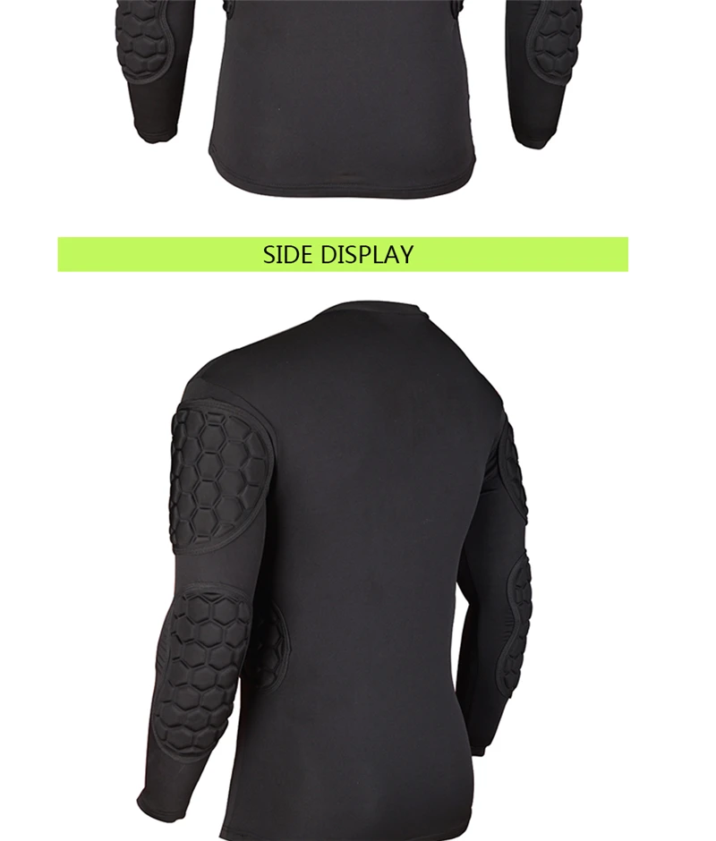 Professional Rugby Football Soccer Goalkeeper Jerseys Armor Uniforms Shirts Jackets Thicken EVA Sponge Elbow Chest Protector