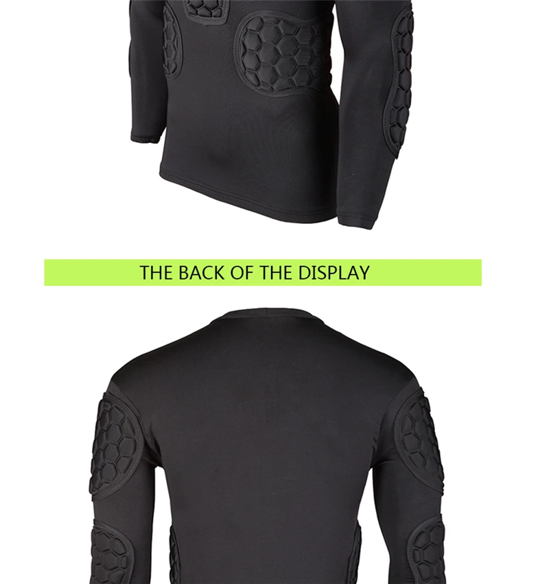 Professional Rugby Football Soccer Goalkeeper Jerseys Armor Uniforms Shirts Jackets Thicken EVA Sponge Elbow Chest Protector