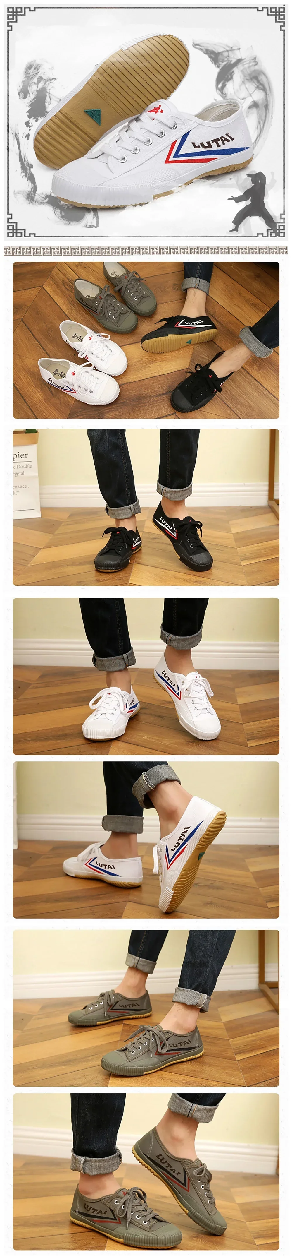 Canvas Kung Fu Shoes Martial Arts Tai Chi Taekwondo Wu Shu Karate Sport Shoes Sneakers Adult Shoes Large Size