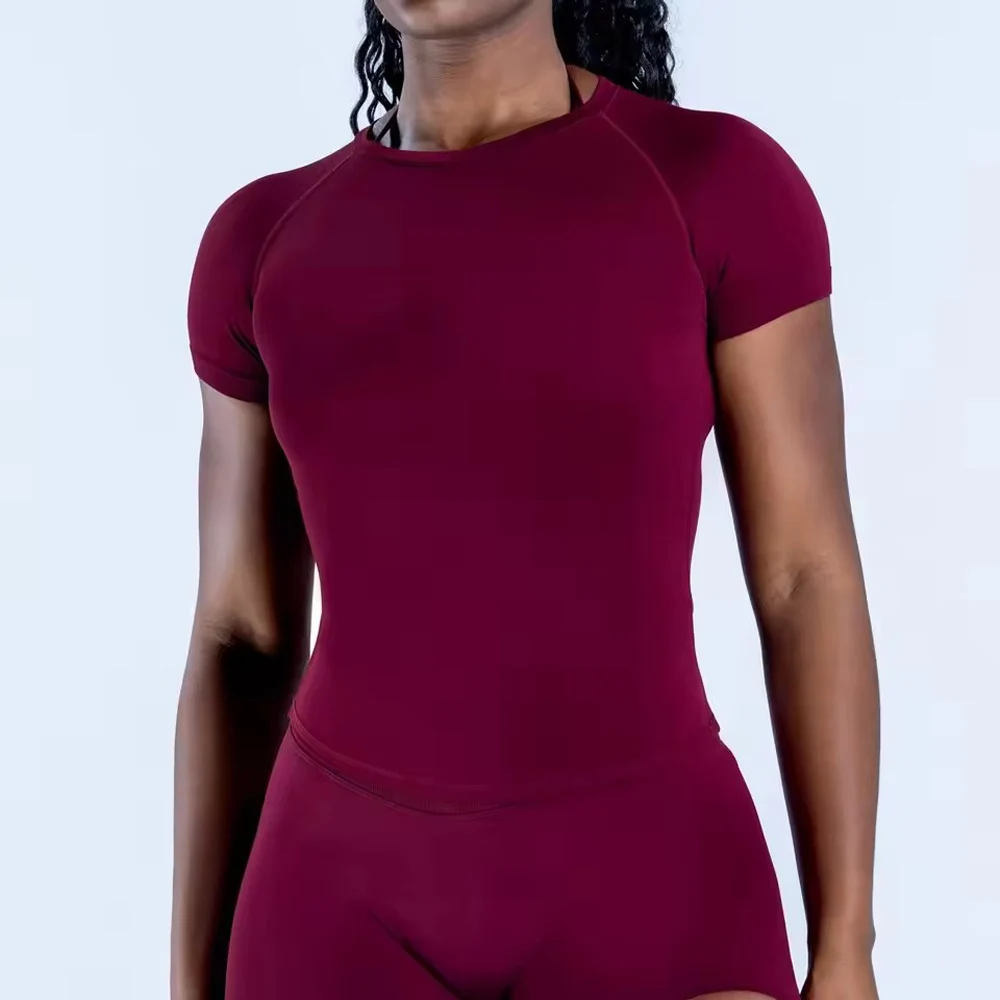 Df Impact Short Sleeve Top Women Workout Top Gym Crop Top Light Weight Yoga Shirt Longline Sports T Shirts Fitness Activewear
