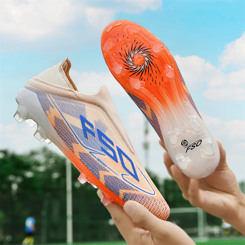 New Men Soccer Shoes Match Indoor Hot-selling Outdoor Football Boots Grass Cleats High-top Futsal Sneakers Non-Slip High-quality