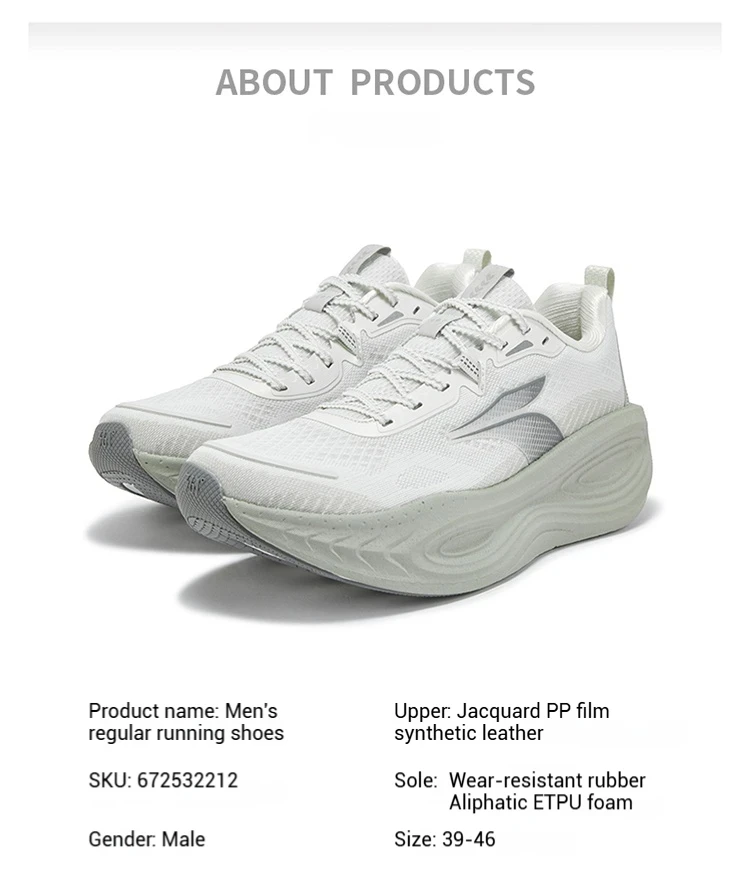 361 Degrees PopBlaze 5 Men Running Shoes New Cushioning Thick-soled Breathable Non-slip Outdoor Jogging Male Sneakers 672532212
