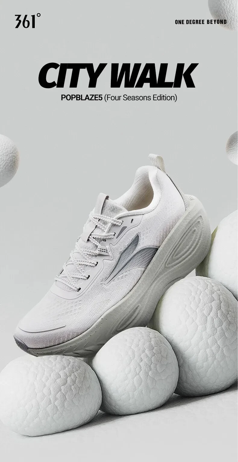 361 Degrees PopBlaze 5 Men Running Shoes New Cushioning Thick-soled Breathable Non-slip Outdoor Jogging Male Sneakers 672532212