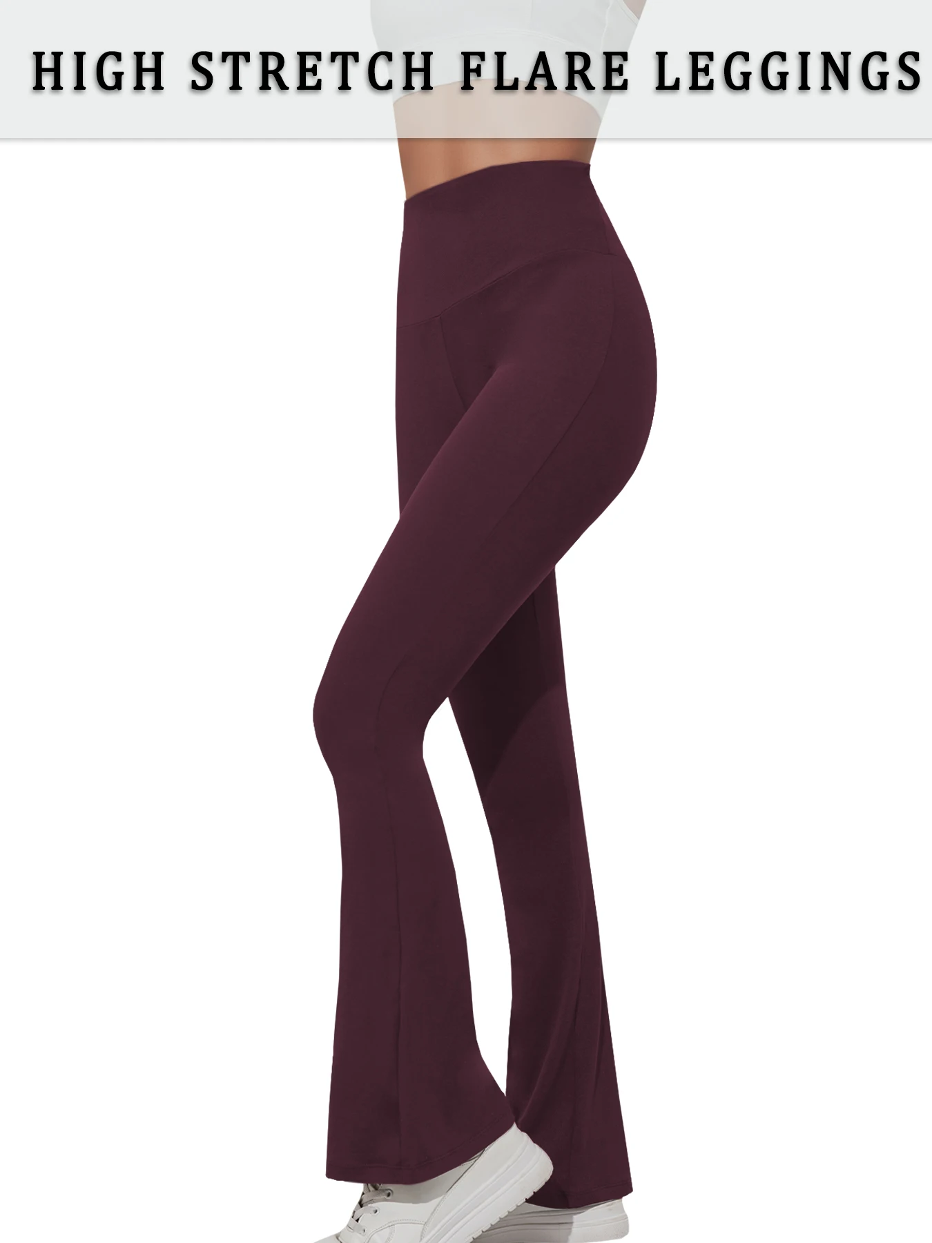 Women's Super Soft Flare Pants High Waisted Tummy Control Workout Yoga Push Up Gym Fitness Long Leggings Bell Bottoms