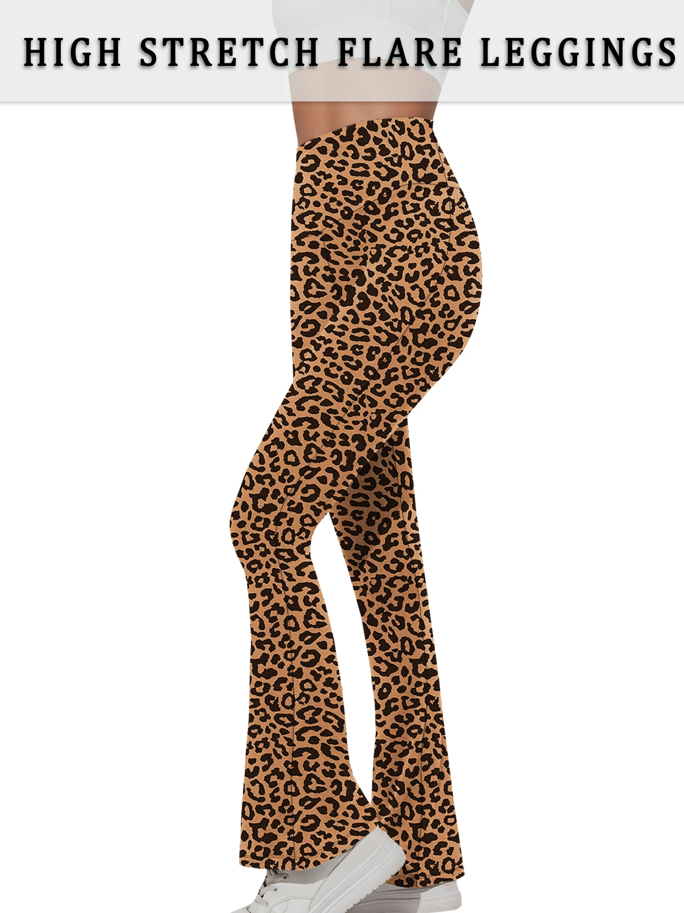 Women's Super Soft Flare Pants High Waisted Tummy Control Workout Yoga Push Up Gym Fitness Long Leggings Bell Bottoms