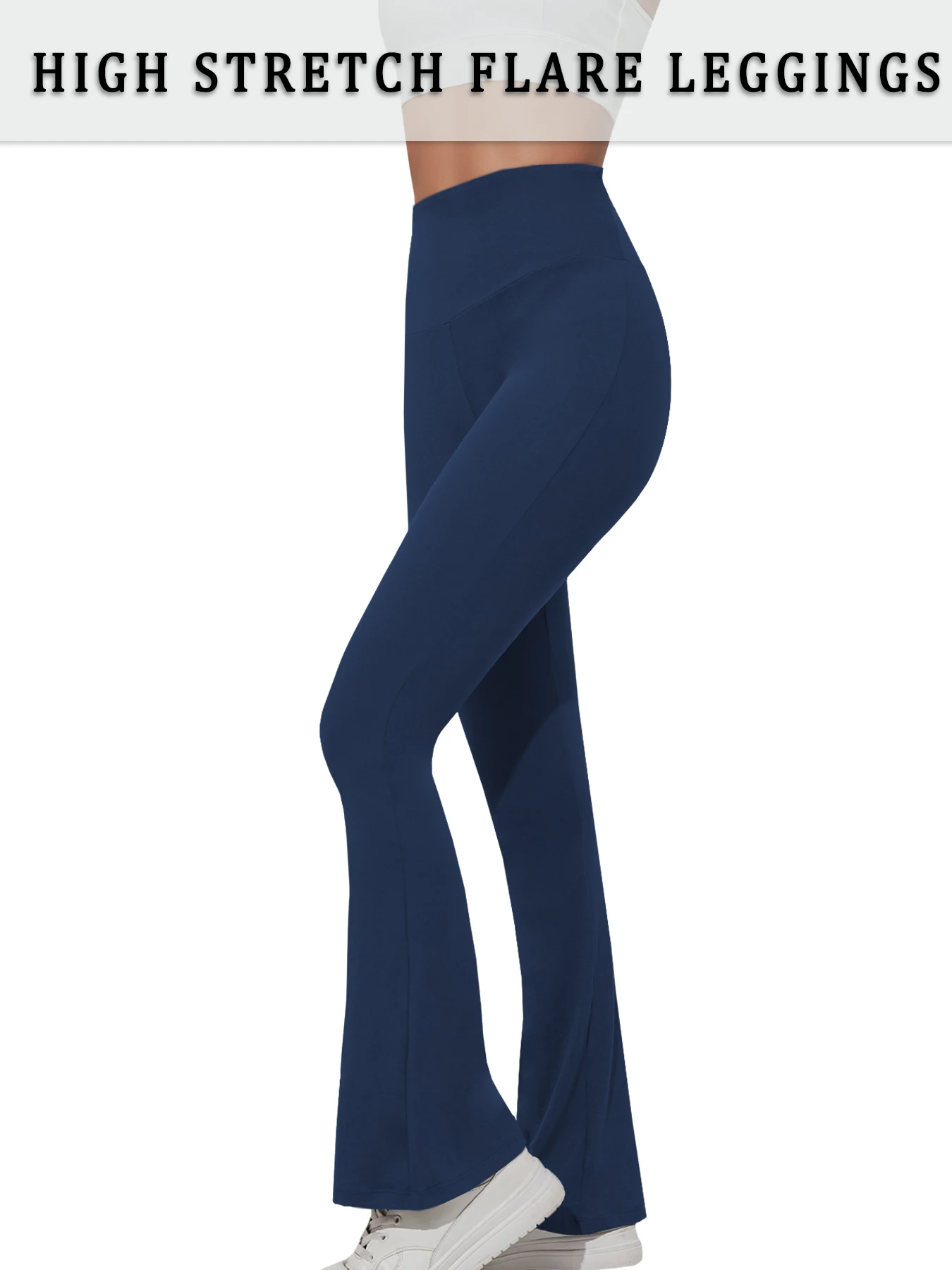 Women's Super Soft Flare Pants High Waisted Tummy Control Workout Yoga Push Up Gym Fitness Long Leggings Bell Bottoms