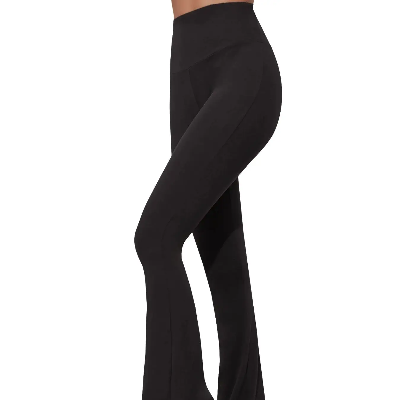 Women's Super Soft Flare Pants High Waisted Tummy Control Workout Yoga Push Up Gym Fitness Long Leggings Bell Bottoms