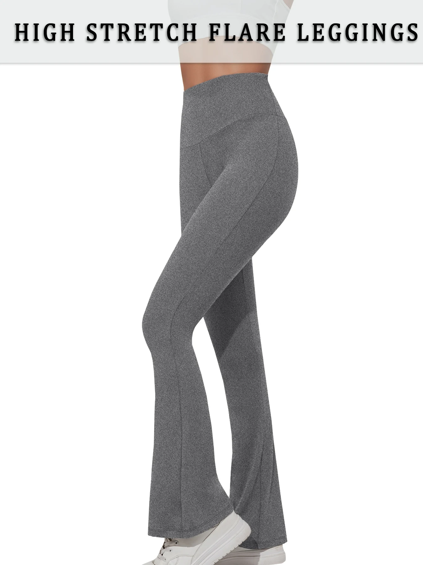 Women's Super Soft Flare Pants High Waisted Tummy Control Workout Yoga Push Up Gym Fitness Long Leggings Bell Bottoms