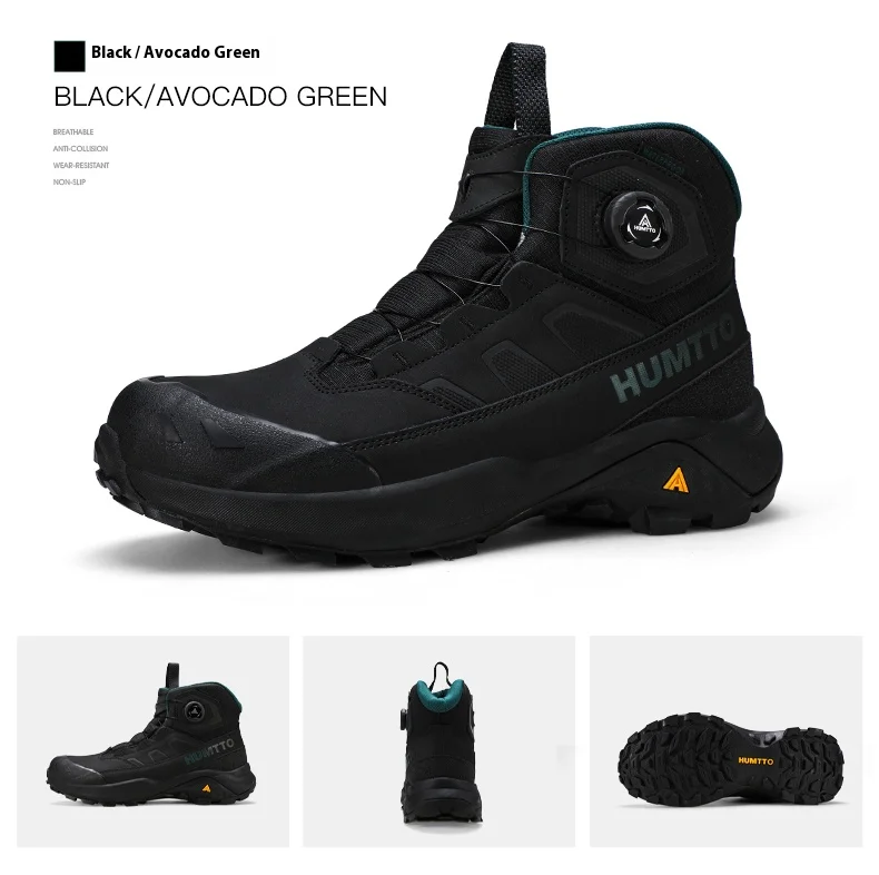 HUMTTO Outdoor Mountain Climbing Hiking Shoes for Men 2025 Winter High Top Anti Slip Sneakers Professional Trekking Boots Man