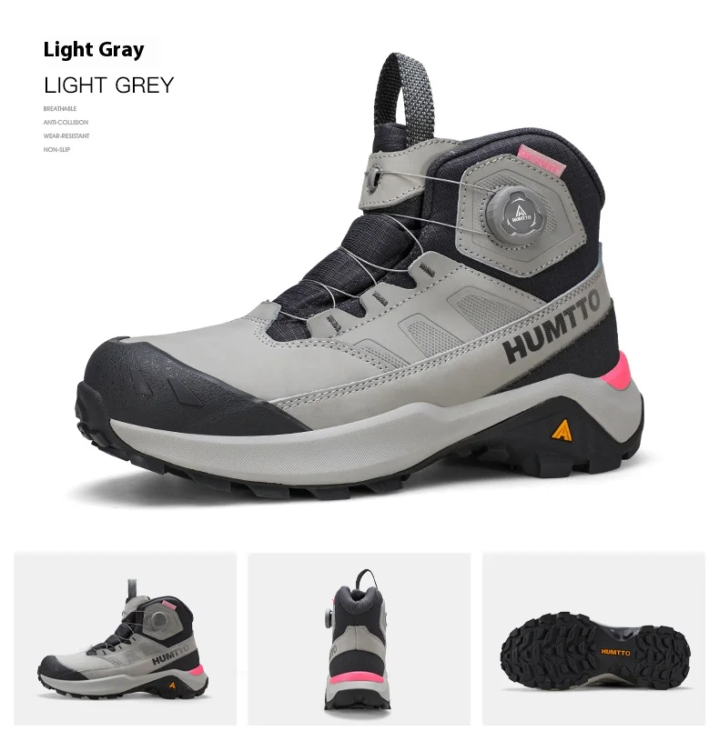 HUMTTO Outdoor Mountain Climbing Hiking Shoes for Men 2025 Winter High Top Anti Slip Sneakers Professional Trekking Boots Man