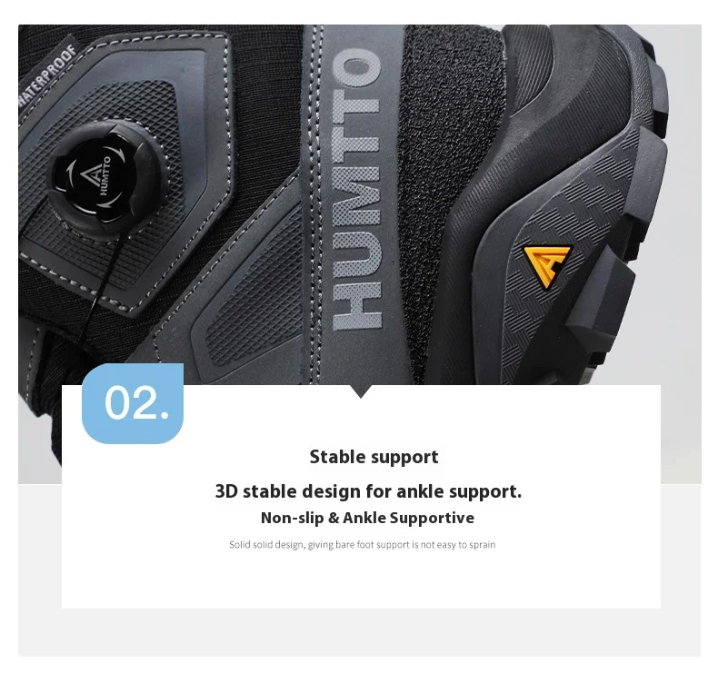 HUMTTO Outdoor Mountain Climbing Hiking Shoes for Men 2025 Winter High Top Anti Slip Sneakers Professional Trekking Boots Man