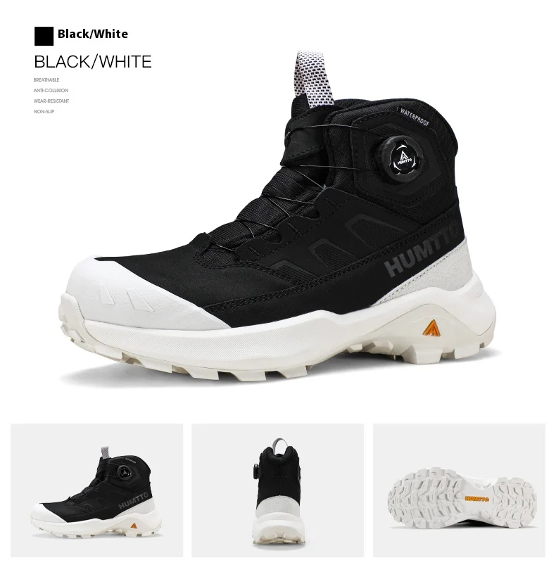 HUMTTO Outdoor Mountain Climbing Hiking Shoes for Men 2025 Winter High Top Anti Slip Sneakers Professional Trekking Boots Man