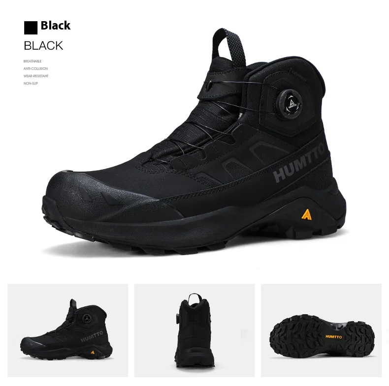 HUMTTO Outdoor Mountain Climbing Hiking Shoes for Men 2025 Winter High Top Anti Slip Sneakers Professional Trekking Boots Man